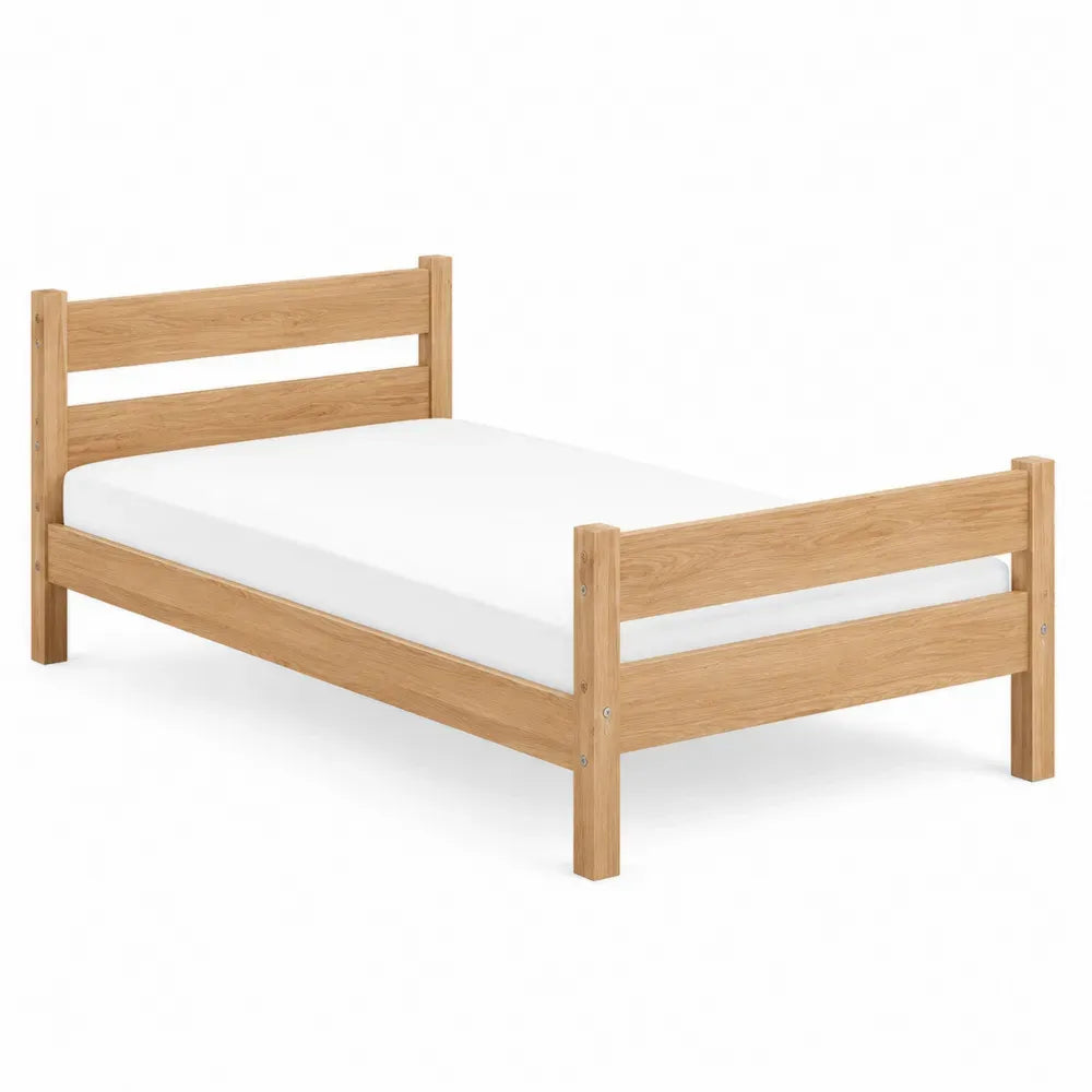Cama individual de roble 200x100 cm