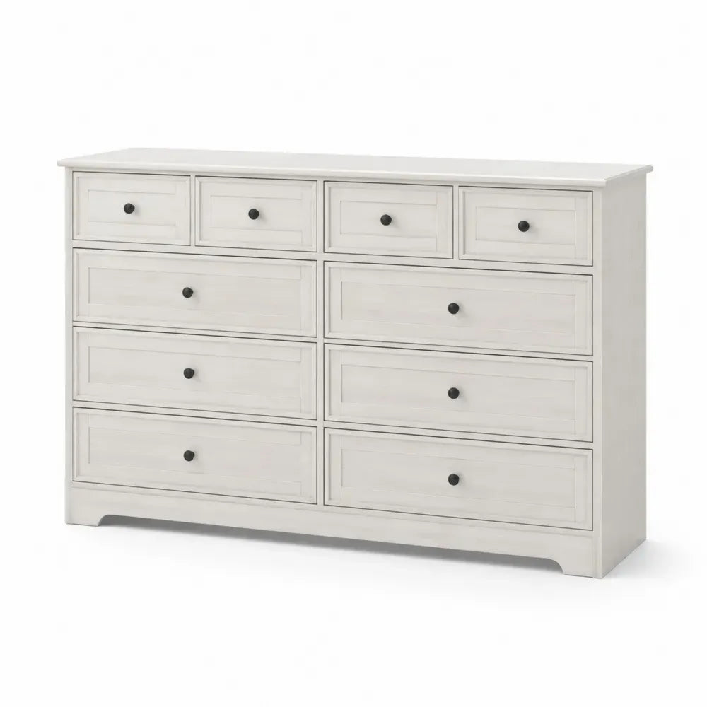 Cajonera de Madera Blanca con 10 Cajones