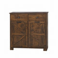 Aparador de Madera de Pino Marrón con 2 Puertas y 2 Cajones
