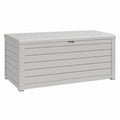 Baúl de almacenamiento exterior gris 120x50x60 cm plástico