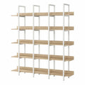 Estantería de madera y metal blanco 190x150x35 cm