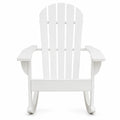 Silla mecedora de madera para exterior color blanco