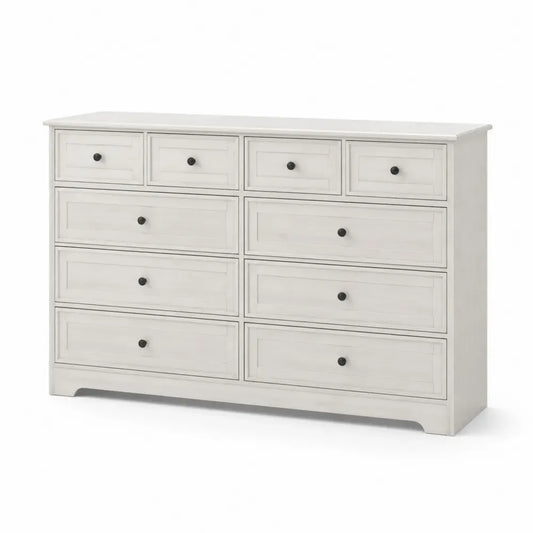 Cajonera de Madera Blanca con 10 Cajones